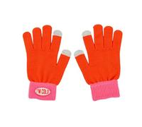 Fisura - Guantes de invierno rojo y rosa “I’m cold”. Guantes de invierno para mujer originales. Guantes cálidos de pantalla táctil. Guantes térmicos para frío.