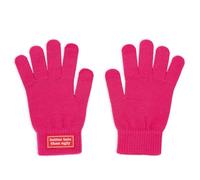 Fisura - Guantes de invierno rosa "Better late than ugly”. Guantes de mujer originales con mensaje divertido. Manoplas cálidas aptas para pantalla táctil. Complementos de invierno para regalo.