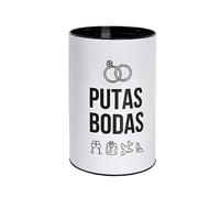 Fisura - Hucha Original con Mensaje .Hucha Grande para Adultos de Acero.Hucha Lata para Regalo. (XXL Bodas, Blanco)