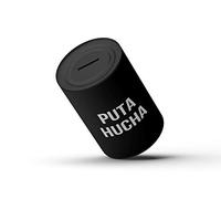 Fisura - Hucha Original con Mensaje .Hucha Grande para Adultos de Acero.Hucha Lata para Regalo. (XXL P*ta Hucha, Negra)