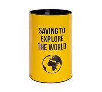 Fisura - Hucha Original con Mensaje .Hucha Grande para Adultos de Acero.Hucha Lata para Regalo. (XXL Saving, Amarillo)