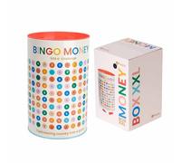 Fisura - Hucha Original para niños “Bingo Money”. Hucha Original para Adultos Divertida. Caja de ahorros con rotulador. Hucha Lata para Regalo. Medidas:13 x 20 cm. (500€)