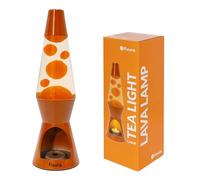 Fisura - Lámpara de lava con vela. Lámpara de lava sin electricidad. Lámpara de lava terracota. Lámpara eco-friendly. Regalo original. 29 cm x 8,5 cm (vela no incluida)