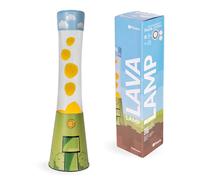 Fisura - Lámpara de lava gamer. Base estampada, líquido transparente y lava amarilla. Lámpara de ambiente. Incluye bombilla de repuesto. 11 cm x 11cm x 41,5 cm.