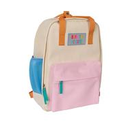 Fisura - Mochila de viaje multicolor Born to be cute. Mochila de mujer con bolsillo antirrobo y gran capacidad. Ideal como mochila para viajes, ciudad y uso diario. 13 L. 38 x 27 x 13 cm