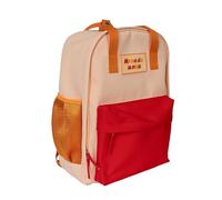 Fisura - Mochila de viaje naranja No me da la vida. Mochila de mujer con bolsillo antirrobo y gran capacidad. Ideal como mochila para viajes, ciudad y uso diario. 13 L. 38 x 27 x 13 cm