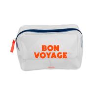 Fisura - Neceser Transparente “Bon Voyage”. Neceser de Viaje Grande de 3 L para Vacaciones o escapadas. Neceser de Playa Transparente. Bolsa portátil de Maquillaje.
