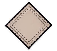 Fisura - Pañuelo cuello mujer original “all you need is love”. Bandana multiusos para el cuello, cabeza o bolso beige y negro. 70 cm x 70 cm. Regalo para mujer