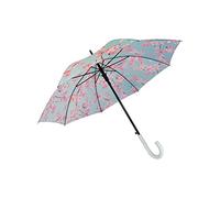 Fisura - Paraguas grande. Paraguas juvenil. Paraguas automático con botón. Paraguas resistente estampado. 106 centímetros de diámetro. (Sakura, azul)