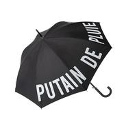 Fisura - Paraguas Grande. Paraguas Juvenil. Paraguas automático con botón. Paraguas Resistente Estampado. 106 centímetros de diámetro. (P*Tain de pluie, Negro)