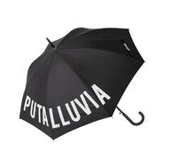 Fisura - Paraguas grande. Paraguas juvenil. Paraguas automático con botón. Paraguas resistente estampado. 106 centímetros de diámetro. (P*ta lluvia, negro)