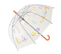 Fisura - Paraguas transparente niño “look, it’s rainging” multicolor. Paraguas infantil cúpula con apertura automática. Regalo para niños. Diámetro de 67,5 cm.