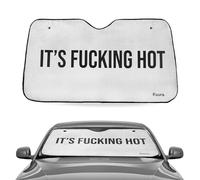 Fisura - Parasol Coche Delantero “F*cking Hot”. Parasol Coche Original Aluminio. Protector Solar para Parabrisas Delantero. Cortina Reflectante para vehículo. 130 x 70 cm.