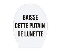 Fisura | Pegatina vinilo WC "Baisse cette putain de lunette"