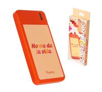 Fisura - Power Bank 10.000 mAh con diseño Original “No me da la Vida”. Batería Externa para iPhone, Android, Tablet, Airpods. Batería portátil Ideal para Viajes y Uso Diario.
