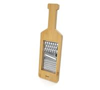 Fisura - Rallador de queso original. Rallador de verduras con forma de botella de vino. Rallador de cítricos. Rallador de acero inoxidable y madera. 9,5 x 30 cm