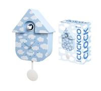 Fisura - Reloj de Cuco Azul con Nubes. Reloj Pared. Reloj Pared Original para Regalo. 3 Pilas AA no Incluidas. Medidas : 21,5 x 8X 41,5 cm. Plástico ABS.