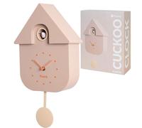 Fisura - Reloj de Cuco Beige con dial Naranja. Reloj Pared. Reloj Pared Original para Regalo. 3 Pilas AA no Incluidas.Medidas: 21,5x8x41,5. Plástico ABS.