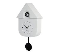 Fisura - Reloj de Cuco Blanco y dial Negro. Reloj Pared. Reloj Pared Original para Regalo. 3 Pilas AA no Incluidas. Medidas: 21,5 x 8 x 41,5. Plástico ABS.