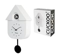 Fisura - Reloj de Cuco Blanco y dial Negro. Reloj Pared. Reloj Pared Original para Regalo. 3 Pilas AA no Incluidas. Medidas: 21,5 x 8 x 41,5. Plástico ABS.
