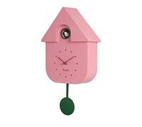 Fisura - Reloj de Cuco Rosa con dial Verde. Reloj Pared. Reloj Pared Original para Regalo. 3 Pilas AA no Incluidas. Medidas: 21,5 x 8 x 41,5. Plástico ABS.
