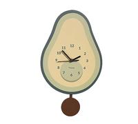 Fisura - Reloj de Gato con Cola. Reloj de Pared Original. Reloj de Pared silencioso de 46 x 8 centímetros. Madera y ABS. 1 Pila AA (no incluida) (Aguacate, Verde)