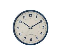 Fisura - Reloj de Pared Original Azul. Reloj de Cocina Moderno. Reloj de Pared Azul y Blanco. 30 centímetros de diámetro. ABS y Cristal. 1 Pila AA