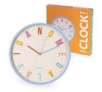 Fisura - Reloj de Pared Original “no me da la Vida”. Reloj de Pared silencioso de 35 cm Azul para Cocina, Oficina, Dormitorio. Diseño Moderno. 3 Pilas AA (no Incluidas)