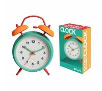 Fisura - Reloj despertador analógico multicolor sin tic-tac. Reloj despertador con luz de Led nocturna. Esfera 9 centímetros.11,7x5,5x16. Metal.