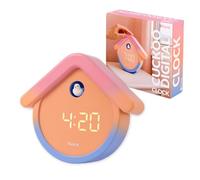 Fisura - Reloj Despertador Digital Cuco. Reloj de Cuco Despertador Original con Colores degradados. 3 alarmas. 3 Niveles de Brillo. Fecha y Temperatura. Cable Tipo C. Cucko Digital Rosa degrado