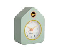 Fisura - Reloj Despertador Mini casita Verde. Reloj Despertador analógico sin Tic-TAC, Reloj Despertador Original. Despertador pequeño. 9,7 cm x 7,3 cm x 4,5 cm. 1 Pila AA