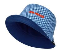 Fisura - Sombrero Pescador Reversible. Gorro Pescador Original “Bon Voyage”. Gorro Bucket Azul y Estampado Pata de Gallo. Sombrero de Mujer para Aire Libre y Playa.