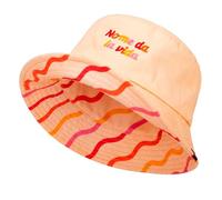 Fisura - Sombrero Pescador Reversible. Gorro Pescador Original “No me da la Vida”. Gorro Bucket Beige y Multicolor. Sombrero de Mujer para Aire Libre y Playa.