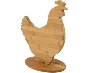 Fisura | Tabla de Cortar de Madera de Bambú para la Cocina con Formas de Animales. Tamaño Grande. (Gallina)