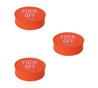 Fisura - Tapa vasos antidroga "F*ck off" rojo 3 unidades. Protector de bebida original. Cubierta para bebidas reutilizable. Protección de vaso antiderrame hecho de silicona. 3 unidades