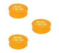Fisura - Tapa vasos antidroga "Mum, I'm ok" 3 unidades. Protector de bebida original. Cubierta para bebidas reutilizable. Protección de vaso antiderrame hecho de silicona. 3 unidades