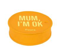 Fisura - Tapa vasos antidroga “Mum I'm ok". Protector de bebida original azul. Cubierta para bebidas reutilizable. Protección de vaso antiderrame Hecho de silicona.