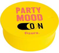 Fisura - Tapa vasos antidroga "Party mood ON" 5 unidades. Protector de bebida original Cubierta para bebidas reutilizable. Protección de vaso antiderrame hecho de silicona BPA free. 5 unidades