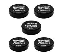 Fisura - Tapa vasos antidroga "Will have a hangover" 5 unidades. Protector de bebida original. Cubierta para bebidas reutilizable. Protección de vaso antiderrame hecho de silicona. 5 unidades