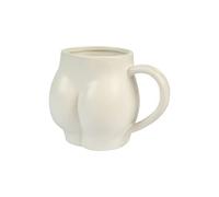 Fisura - Taza graciosa con forma de culo. Taza orgininal. Capacidad: 320 mililitros. 14 x 10,5 x 8 centímetros. Material : Porcelana (Blanco)