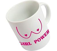 fisura. - Taza original blanca. Taza divertida Girl power. Tazas con frases graciosas desayuno grande. Capacidad : 320 mililitros. Porcelana.