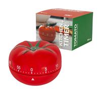 Fisura - Temporizador de Cocina Original con Forma de Tomate. Minutero de Cocina analógico de 60 Minutos. Cuenta atrás para niños. Temporizador método Pomodoro.