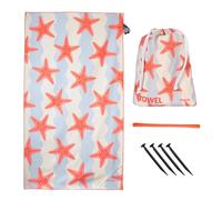 Fisura - Toalla de Playa Grande con Estampado de Estrellas de mar. Toalla de Microfibra Ligera para Piscina, Playa, Camping o Picnic. Anti Arena. Secado rápido. Regalo Original. 180 x 100 cm