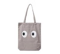 Fisura - Tote bag “ojos” gris. Bolsa de algodón 100%. Bolsa tote original. Bolas compra de algodón. Bolso totebag gris. 43 centímetros x 37 centímetros