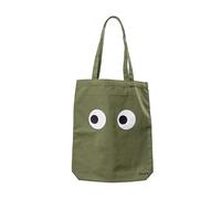 Fisura - Tote bag “ojos” verde. Bolsa de algodón 100%. Bolsa tote original. Bolas compra de algodón. Bolso totebag verde. 43 centímetros x 37 centímetros
