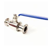 Fit 25mm 1" Pipe OD x 1.5" Tri Clamp Ball Shut Off Valve SUS 304 Stainless Beer Brewing Home Factory
