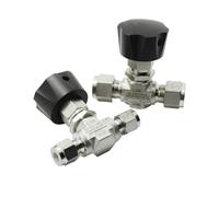 Fit 3 6 8 10 12mm 1/8" 1/4" 3/8" 1/2" OD Tube Compression Needle Valve Crane 316 Stainless Steel Flow Control Forged 3000 PSI(Liquid,6mm)