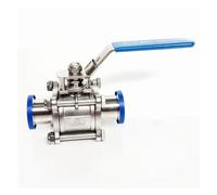 Fit 38mm 1-1/2" Pipe OD x 1.5" Tri Clamp 3-Piece Ball Shut Off Valve SUS 304 Stainless Beer Brewing Home Plumbing Fittings