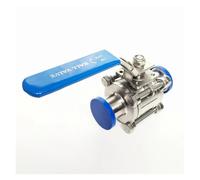 Fit 38mm Pipe OD x 1.5" Tri Clamp Full Port 3-PC Ball Valve SUS304 Stainless Steel Homebrew Beer ZGPOSQKZSC