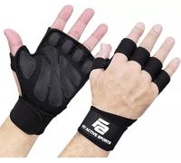 Fit Active Sports Guantes de Levantamiento de Pesas ventilados Grande Negro